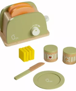 TeamsonUS Teamson Kids Little Chef Frankfurt Wooden Toaster Play Kitchen Accessories, Green