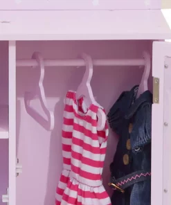 TeamsonUS Olivia's Little World Twinkle Stars Princess Fancy Closet With Hangers For 18