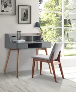 TeamsonUS Teamson Home Creativo Wooden Writing Desk With Storage, Light Gray/Natural 10 TeamsonUS Teamson Home Creativo Wooden Writing Desk With Storage, Light Gray/Natural