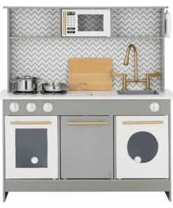 TeamsonUS Teamson Kids - Little Chef Berlin Modern Play Kitchen - Grey / White