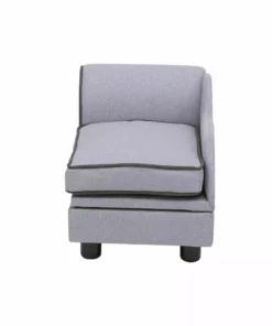 TeamsonUS Teamson Pets Chaise Lounge Dog Bed With Storage For Cats And Small Dogs, Gray