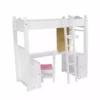 TeamsonUS Kids Olivia's Little World Little Princess Double Bunk Desk For 18" Dolls, Gray/Pink