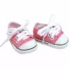TeamsonUS Sophia's Light Pink Canvas Sneaker Shoe With Laces For 18" Dolls