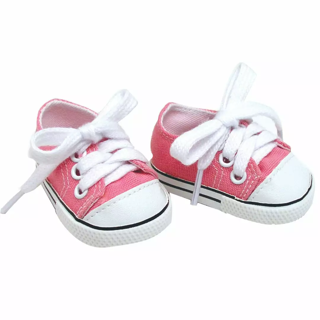 TeamsonUS Sophia's Light Pink Canvas Sneaker Shoe With Laces For 18" Dolls 3 TeamsonUS Sophia's Light Pink Canvas Sneaker Shoe With Laces For 18" Dolls