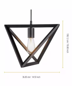 TeamsonUS Teamson Home Armonia Geometric Pendant Lamp, Black