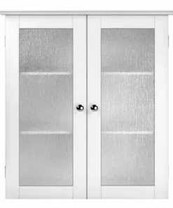 TeamsonUS Teamson Home Connor 2 Door Floor Cabinet With 3 Shelves, White