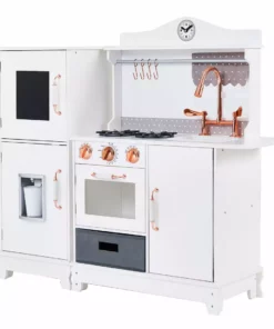 TeamsonUS Teamson Kids Little Chef Marseille Retro Play Kitchen, White