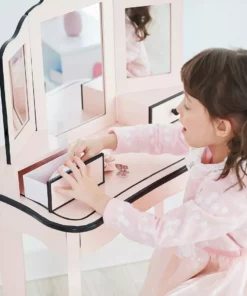 TeamsonUS Kids Fantasy Fields - Little Lady Adriana Play Vanity Set - Pink / Black