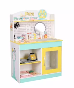 TeamsonUS Teamson Kids Little Helper Wooden Pet Care And Veterinary Clinic Playset