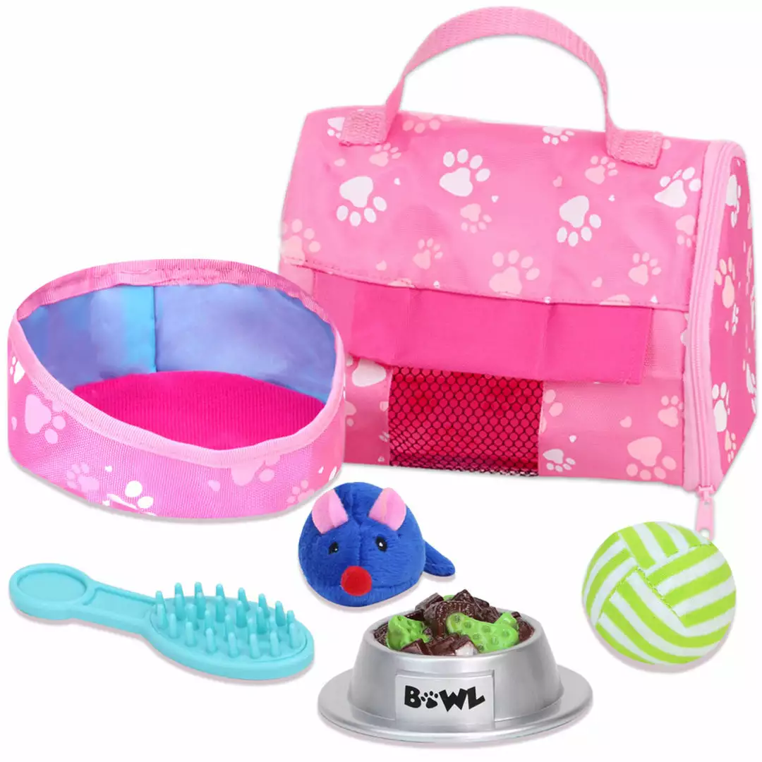 TeamsonUS Kids Sophia's White Plush Kitty Cat And Accessories Set For 18" Dolls 7 TeamsonUS Kids Sophia's White Plush Kitty Cat And Accessories Set For 18" Dolls