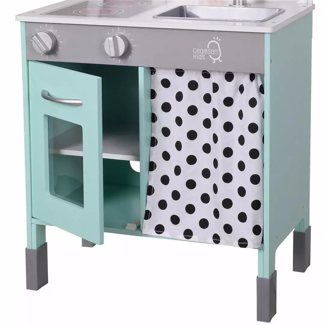TeamsonUS Teamson Kids Little Chef Philly Modern Wooden Kitchen Playset, Mint/White 9 TeamsonUS Teamson Kids Little Chef Philly Modern Wooden Kitchen Playset, Mint/White
