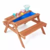 TeamsonUS Teamson Kids Outdoor Wooden Picnic Table With 2 Sensory Bins For Sand/Water Play Plus Accessories, Warm Cherry 2 TeamsonUS Teamson Kids Outdoor Wooden Picnic Table With 2 Sensory Bins For Sand/Water Play Plus Accessories, Warm Cherry