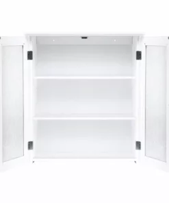 TeamsonUS Teamson Home Connor 2 Door Floor Cabinet With 3 Shelves, White