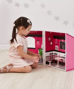 TeamsonUS Olivia's Little World Dreamland City Café Dollhouse, Pink