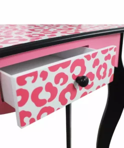 TeamsonUS Kids Fantasy Fields - Fashion Leopard Prints Gisele Play Vanity Set - Pink / Black