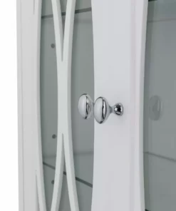 TeamsonUS Teamson Home Florence 2 Door Wooden Wall Cabinet With Adjustable Shelves, White