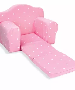 TeamsonUS Sophia's Polka Dot Pull-Out Chair Bed For 18'' Dolls, Pink Kids