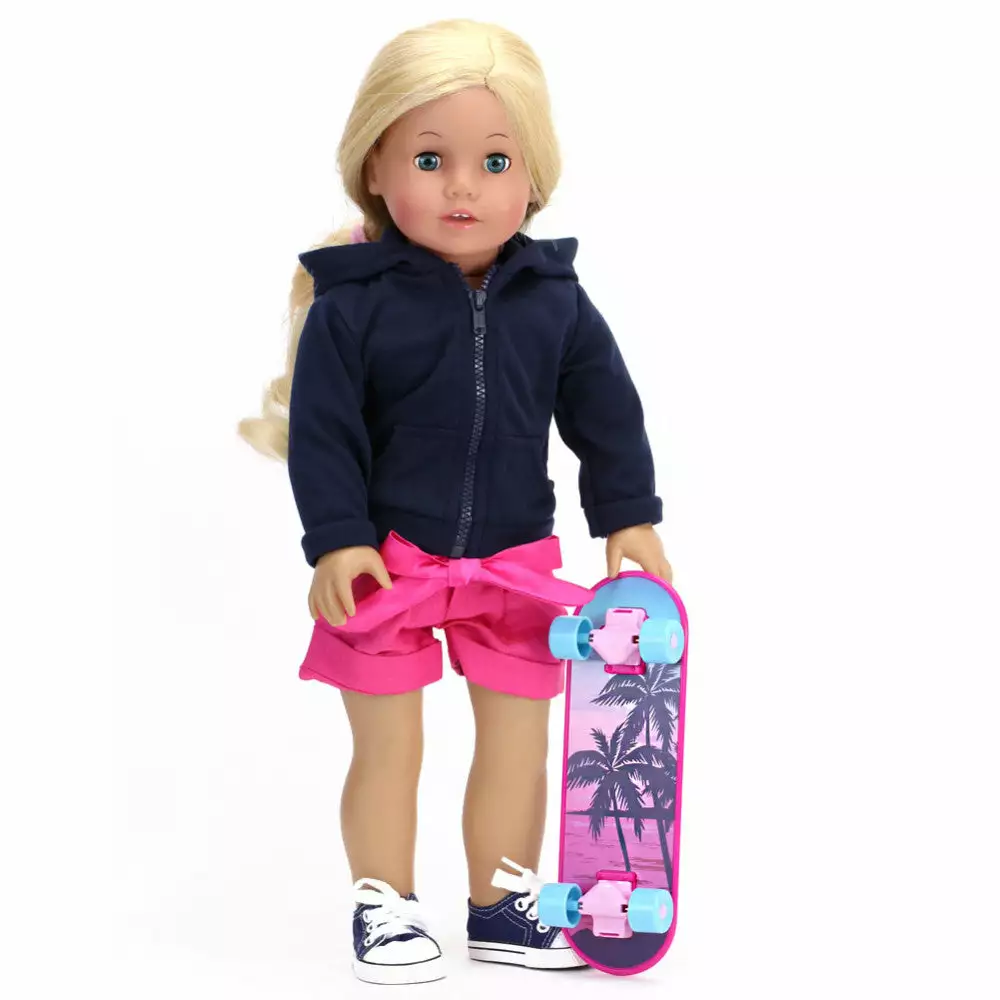 TeamsonUS Sophia's Skateboard, Helmet And Knee Pads Set For 18" Dolls, Multicolor Kids 9 TeamsonUS Sophia's Skateboard, Helmet And Knee Pads Set For 18" Dolls, Multicolor Kids