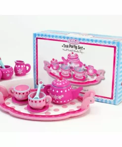 TeamsonUS Sophia's 10 Piece Wooden Tea Party Set, Pink