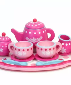 TeamsonUS Sophia's 10 Piece Wooden Tea Party Set, Pink 15 TeamsonUS Sophia's 10 Piece Wooden Tea Party Set, Pink
