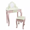 TeamsonUS Fantasy Fields Kids Furniture Play Vanity Table And Stool, Pink/White 1 TeamsonUS Fantasy Fields Kids Furniture Play Vanity Table And Stool, Pink/White