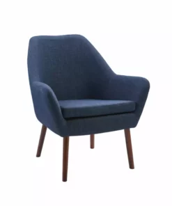 TeamsonUS Teamson Home Divano Mid-Century Armchair With Solid Wood Legs, Teal Blue