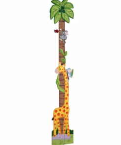 TeamsonUS Fantasy Fields Kids Wooden Sunny Safari Growth Chart, Multicolor