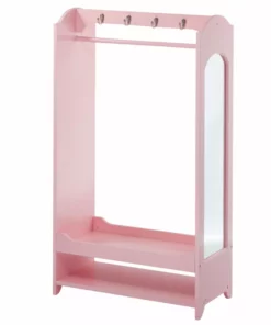 TeamsonUS Fantasy Fields Little Princess Clothing Rack With Storage And 4 Hangers, Pink Kids