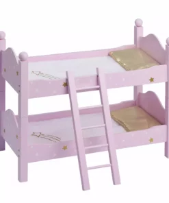 TeamsonUS Kids Olivia's Little World Twinkle Stars Princess Double Bunk Bed For 18" Dolls, Pink