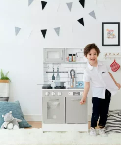 TeamsonUS Teamson Kids - Little Chef Valencia Classic Play Kitchen - Grey