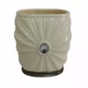TeamsonUS Home Jemma White Ivory Waste Basket