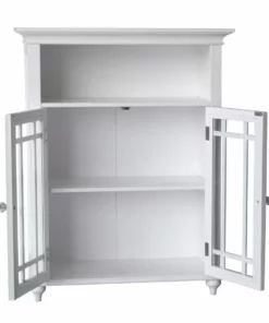 TeamsonUS Teamson Home Craftsman Style Double Door Storage Floor Cabinet