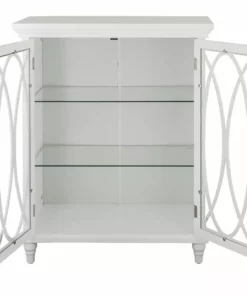 TeamsonUS Teamson Home Florence 2 Door Wooden Floor Cabinet With Adjustable Shelves, Natural