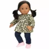 TeamsonUS Kids Sophia's Cheetah Print Tunic And Denim Jeggings Outfit Set For 15'' Dolls, Tan 1 TeamsonUS Kids Sophia's Cheetah Print Tunic And Denim Jeggings Outfit Set For 15'' Dolls, Tan