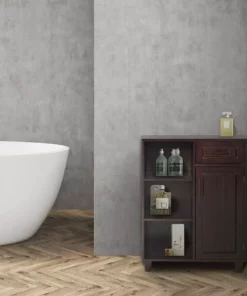 TeamsonUS Teamson Home Catalina Single Door Free Standing Cabinet With Open Shelves And Drawer 12 TeamsonUS Teamson Home Catalina Single Door Free Standing Cabinet With Open Shelves And Drawer