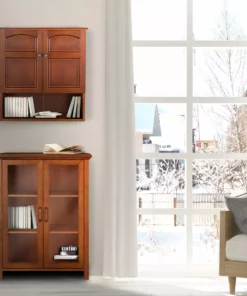 TeamsonUS Teamson Home Martha Removable Wall Cabinet 2 Doors, Mahogany