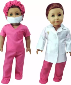 TeamsonUS Sophia's Doll Doctor Scrubs And Lab Coat Set For 18" Dolls 10 TeamsonUS Sophia's Doll Doctor Scrubs And Lab Coat Set For 18