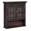 TeamsonUS Teamson Home Neal Wooden 2 Door Wall Cabinet, Dark Espresso