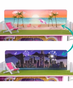 TeamsonUS Olivia's Little World Kids Wooden Dreamland Sunset 3-Level Dollhouse Set New