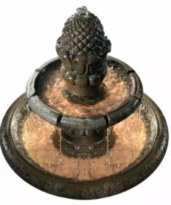 TeamsonUS Teamson Home Deluxe Pineapple 2-Tier Waterfall Fountain