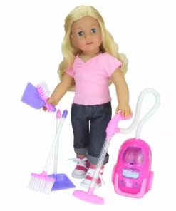 TeamsonUS Sophia's Vacuum Cleaner Set For 18" Dolls, Pink Kids