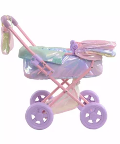 TeamsonUS Olivias Little World Magical Dreamland Deluxe Baby Doll Stroller And Carrier, Iridescent