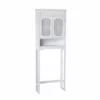 TeamsonUS Teamson Home Lisbon Over The Toilet Space Saver Bathroom Storage Cabinet With Curtained Doors Adjustable Shelves