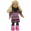 TeamsonUS Kids Sophia's - 18" Doll - Print Knit Dress & Black Infinity Scarf