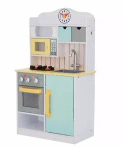 TeamsonUS Teamson Kids - Little Chef Florence Classic Play Kitchen - White/Green & Yellow