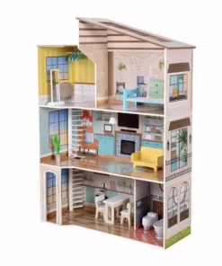 TeamsonUS Olivia's Little World Wooden Dreamland Mediterranean Dollhouse Set