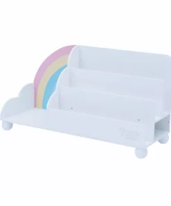 TeamsonUS Fantasy Fields Rainbow Wooden Display Bookcase, White