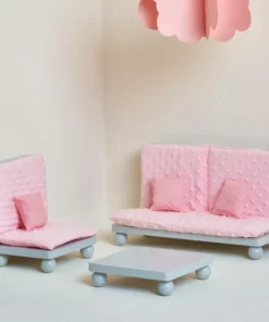 TeamsonUS Olivia's Little World - Polka Dots Princess 18" Doll Lounge Set - Grey