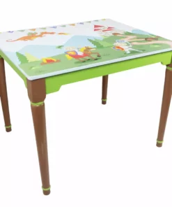 TeamsonUS Fantasy Fields Kids Painted Wooden Knights And Dragons Table, Multicolor