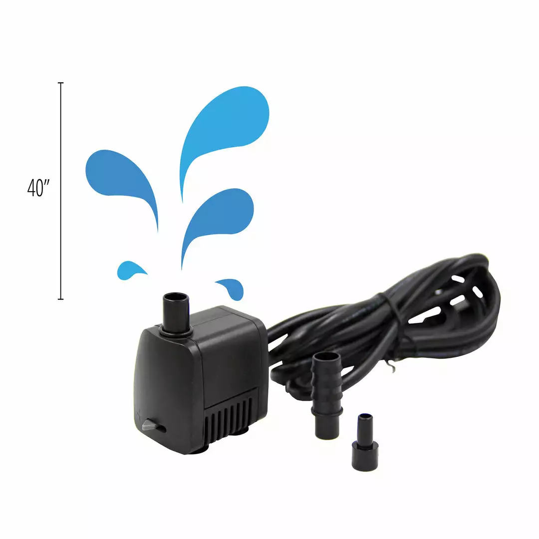 TeamsonUS Teamson Home, Energy Efficient Water Pump With 6' Cable 119 GPH, Black 4 TeamsonUS Teamson Home, Energy Efficient Water Pump With 6' Cable 119 GPH, Black